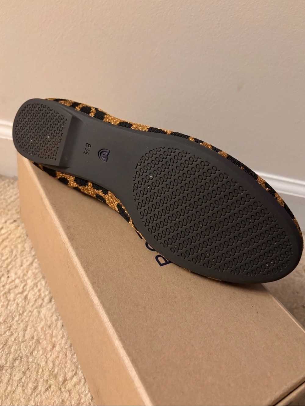 Rothy's Leopard-Print Ballet Flat in Black and Brown - Picture 4 of 4